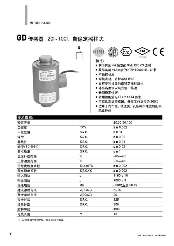 GD稱重傳感器